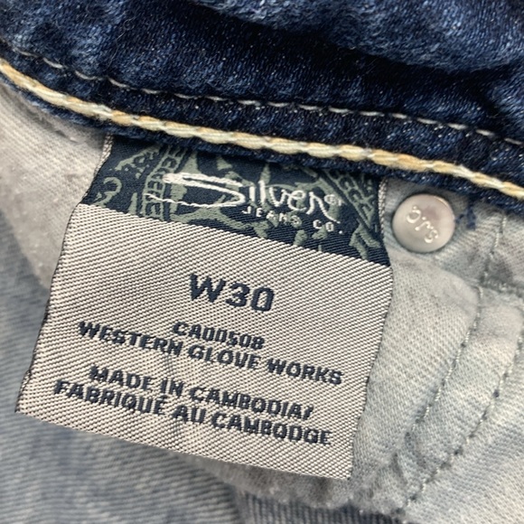 Silver Jeans Suki Capri Size 30 Medium wash denim Stretch Crop ankle style - Picture 9 of 15